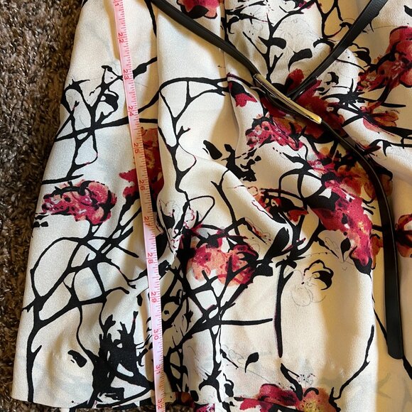 Kensie Japanese Cherry Blossom Tree Floral Print Dress with Pockets Size Small - Picture 7 of 12